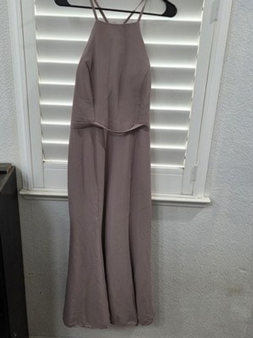 Women's Mauve Lace Halter Maxi Dress Formal Prom Bridesmaid Gown - Damaged